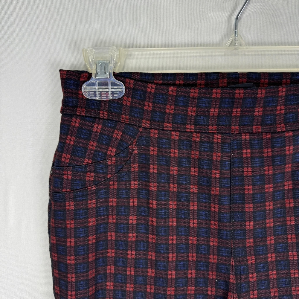 Anthropology Sanctuary Findley Plaid Red and Blue Leggings Size Small - Picture 2 of 14